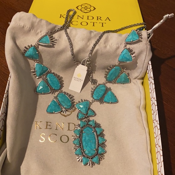 NWT HTF Kendra Scott Silver Turquoise Havana - Picture 2 of 4
